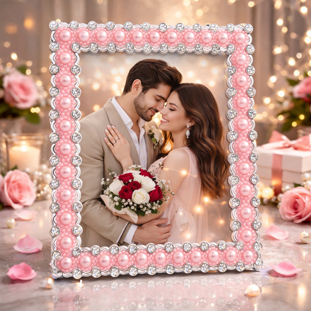 Pearl Crystal Premium Photo Frame – 5×7 Inch